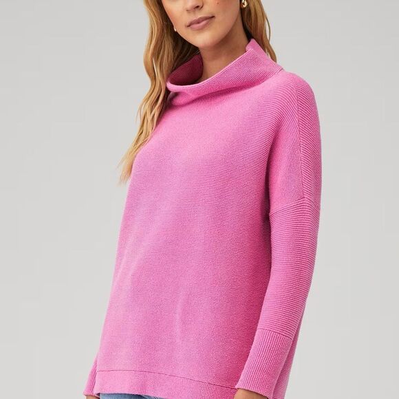 FREE PEOPLE Ottoman Slouchy Tunic Electric Pink Medium - Picture 2 of 12